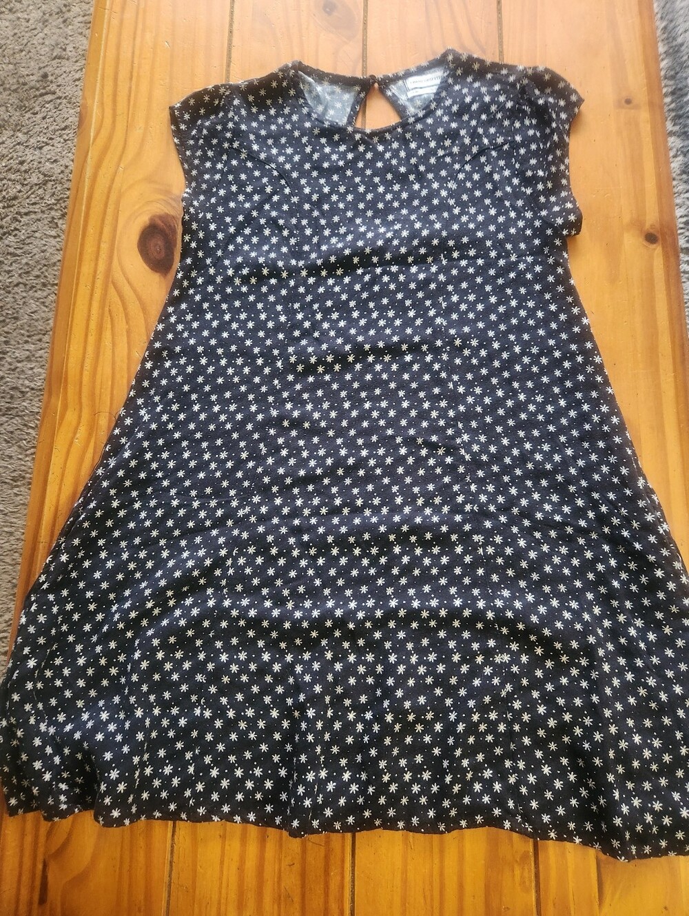 Urban Outfitters Cap Sleeve Dress Black/White Size Extra Small